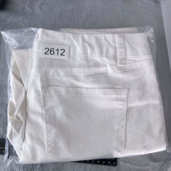 D Jeans Ankle Skinny Jeans Womens Size 12P Studded Hem Mid Rise White - Picture 12 of 12